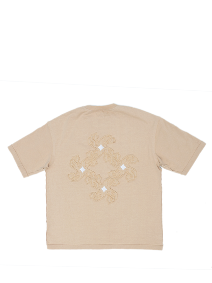Empire heavyweight tshirt  cream at unseen grail. local brands south africa. streetwear. men and women. studio image back