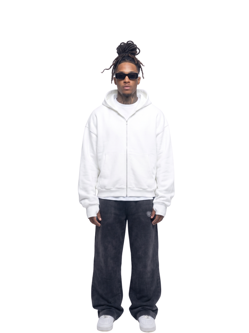Empire oversized sweatpants at unseen grail. local brands south africa. streetwear. men and women. male model studio