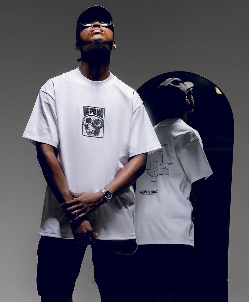 Cancelwear Ispoko 5 Panel White T-Shirt