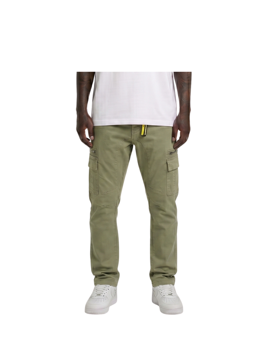 Gasoline_cargo_military green_jeans_at_unseen_grail._local_brands_south_africa._streetwear._men_and_women.galxboy_bantu._Male_model_front_shot_close_up