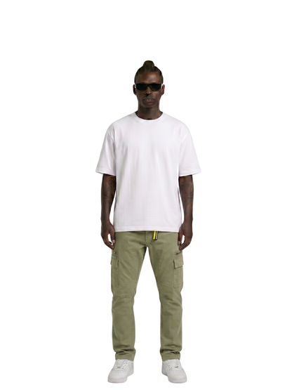 Gasoline_cargo_military green_jeans_at_unseen_grail._local_brands_south_africa._streetwear._men_and_women.galxboy_bantu._Male_model_front_shot_full_body