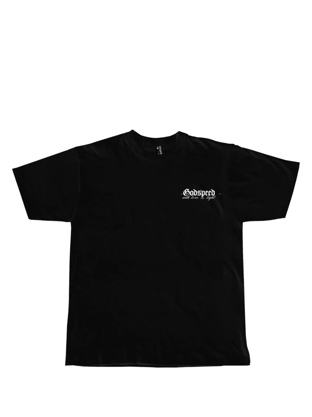 Godspeed black oversized graphic t shirt at unseen grail. local brands south africa. streetwear. men and women. studio image front. galxboy, bantu, boys of soweto