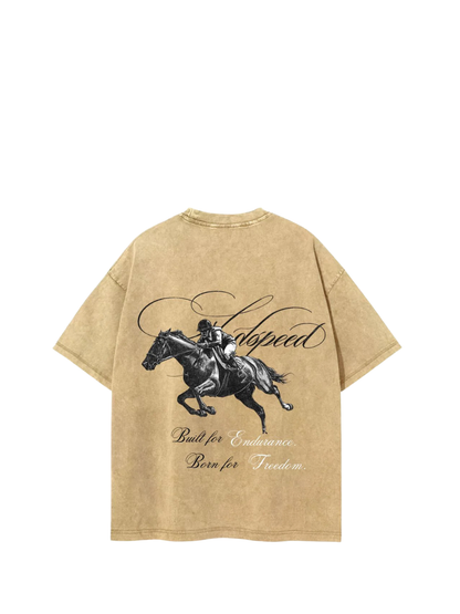 Godspeed cream oversized graphic t shirt at unseen grail. local brands south africa. streetwear. men and women. studio image behind. galxboy, bantu, nike
