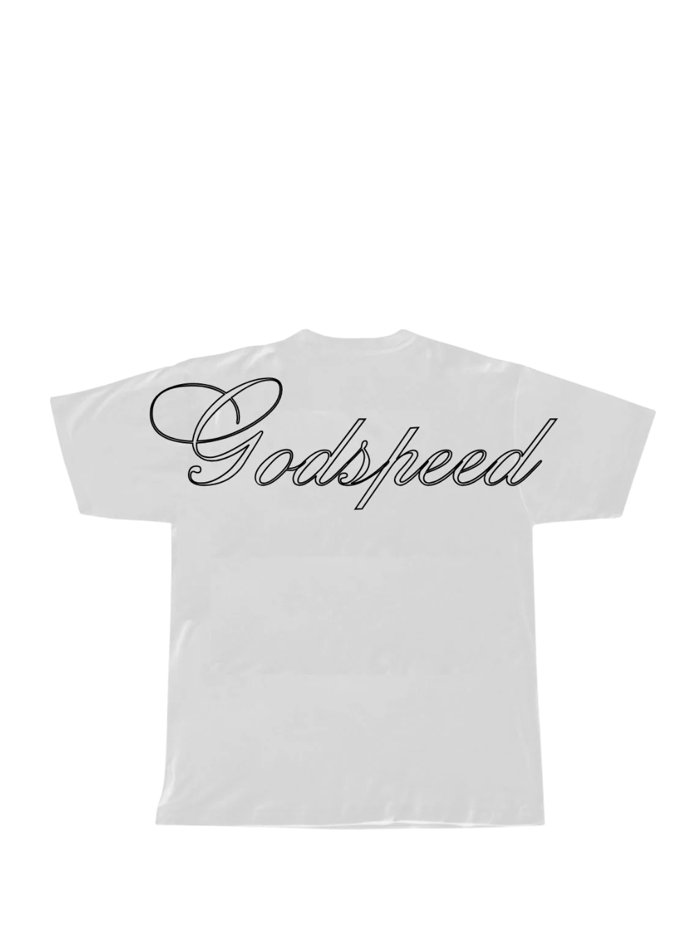 Godspeed white oversized graphic t shirt at unseen grail. local brands south africa. streetwear. men and women. studio image behind. galxboy, bantu, nike