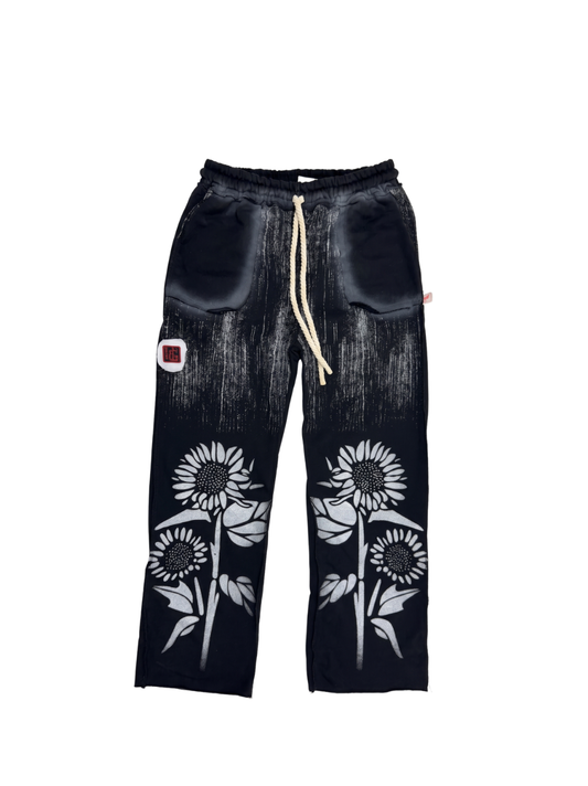 Hustle gang_black_loose_sweatpants shirt_at_unseen_grail._local_brands_south_africa._streetwear._men_and_women.galxboy_bantu. Flat lay studio shot front