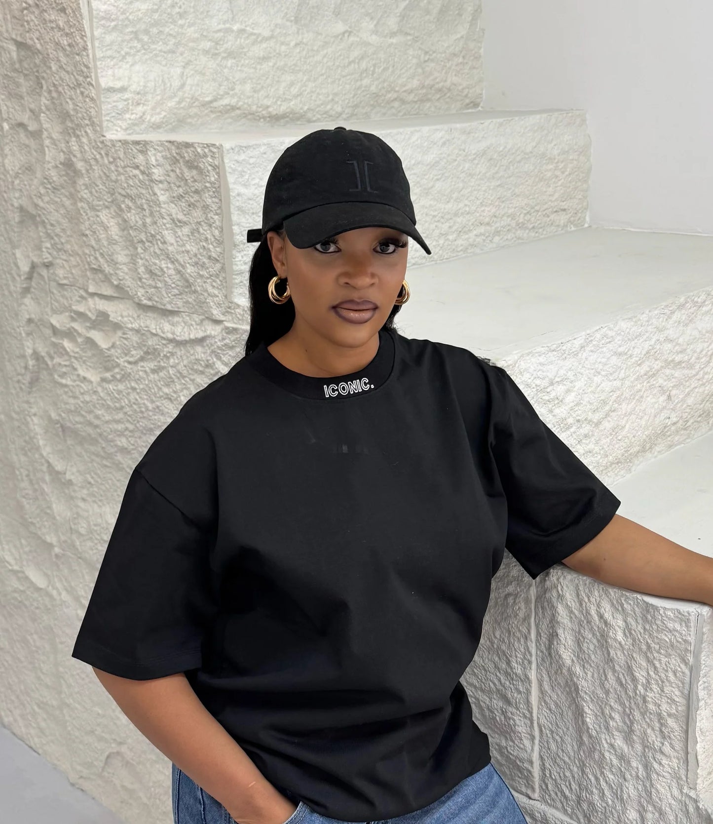 Iconic Clothing Neck Print T-Shirt