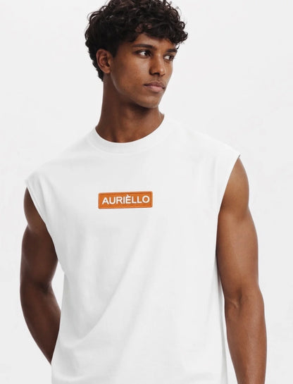 Auriello Logo White Vest