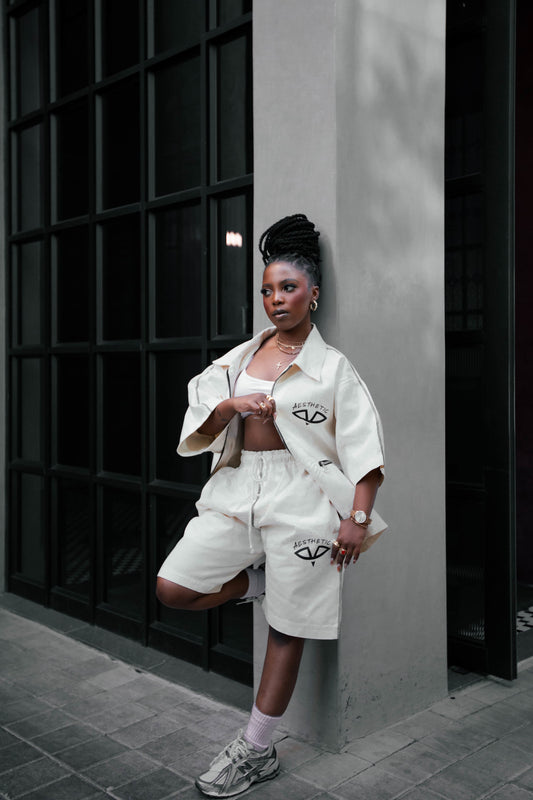 Aesthetic Visionary Cream Denim Set