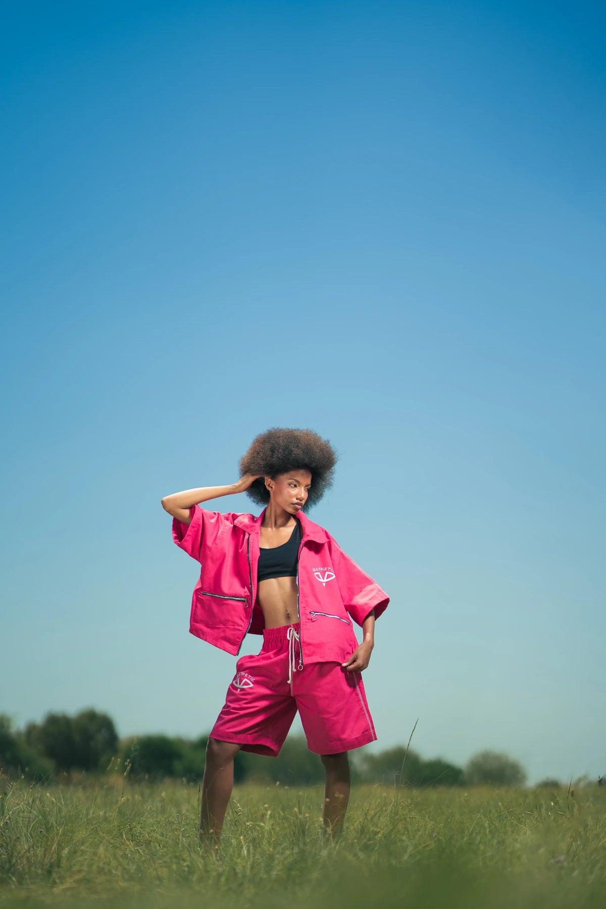 Aesthetic Visionary Pink Denim Set