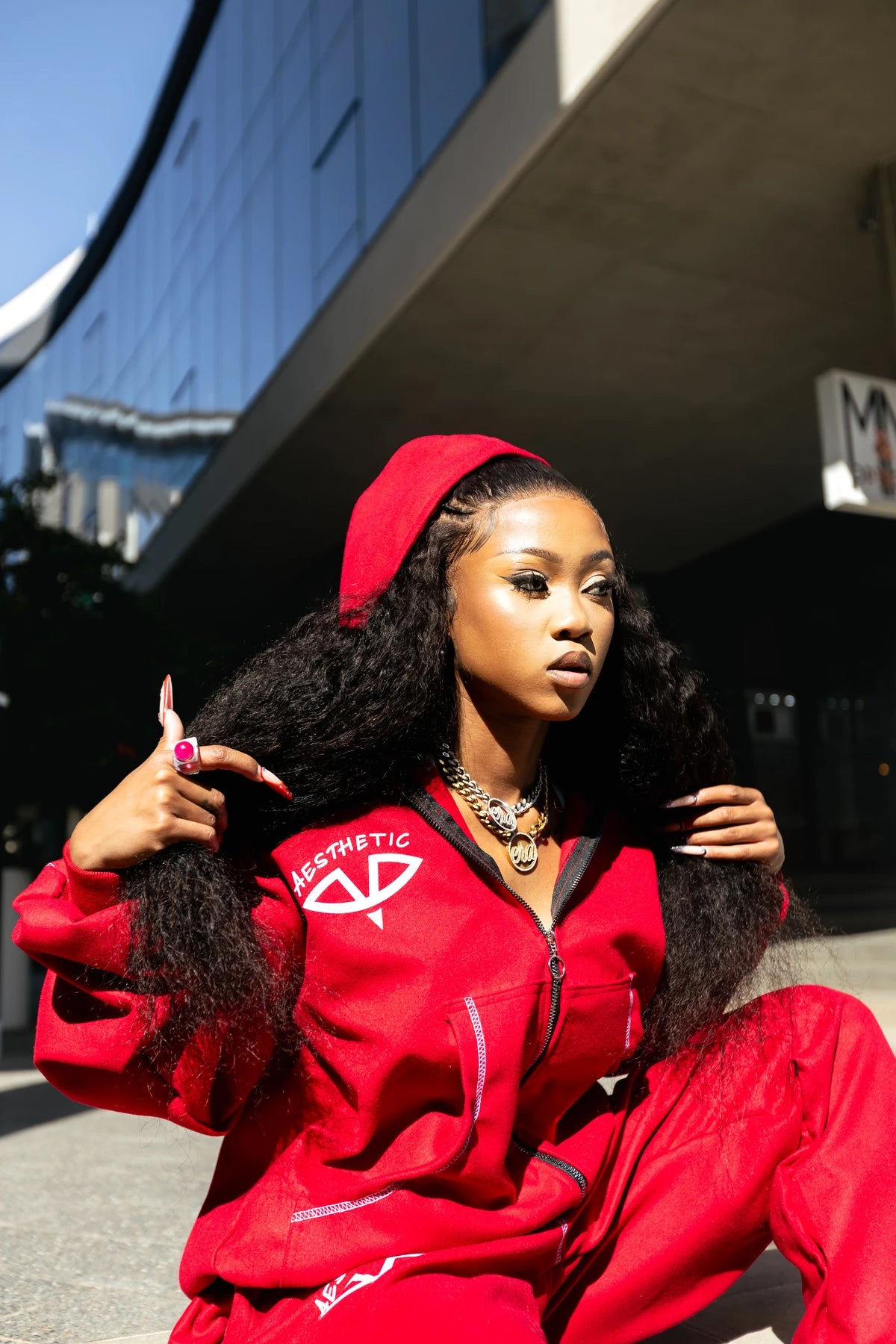 Aesthetic Visionary Red Tracksuit