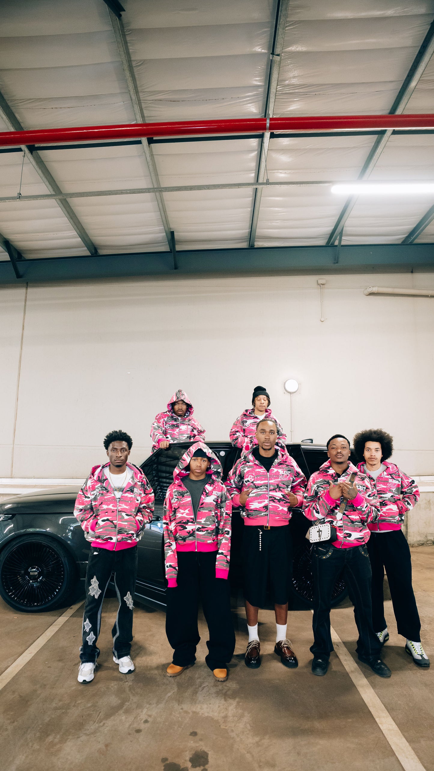 Blest Club Crystal Pink Zip Up Hoodie