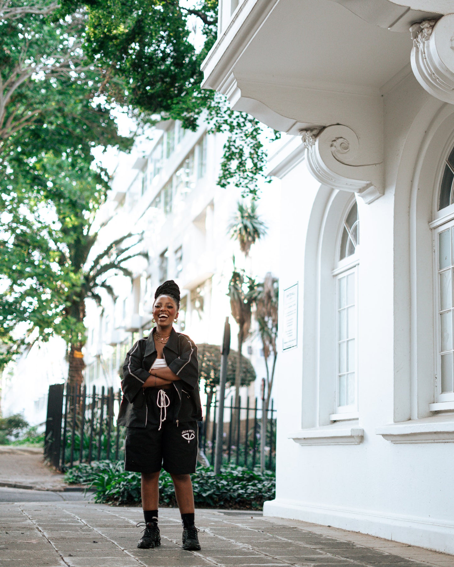 Aesthetic Visionary Black Short Denim Set