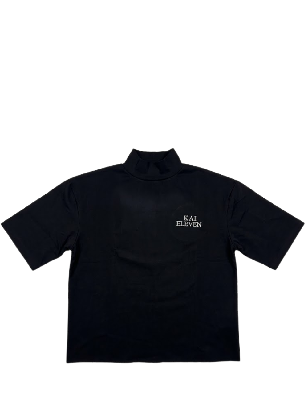 Kai Eleven black turtle kneck oversized graphic t shirt at unseen grail. local brands south africa. streetwear. men and women. mock up front view