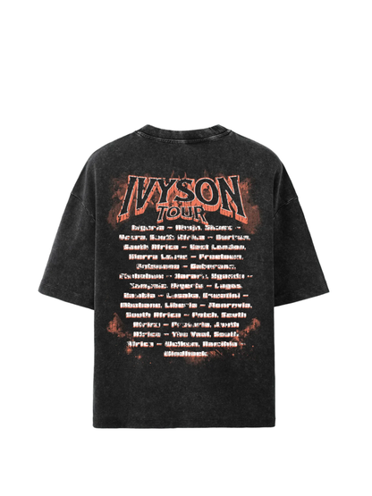 Mercha washed black oversized graphic vest at unseen grail. local brands south africa. streetwear. men and women. studio image nasty c ivyson tour behind