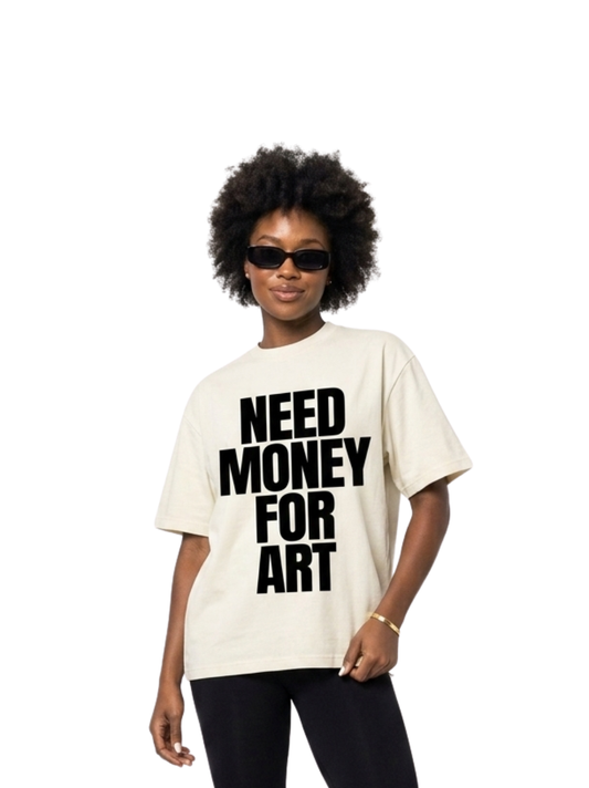 Mercha white oversized graphic vest at unseen grail. local brands south africa. streetwear. men and women. studio image a reece nasty c female model front