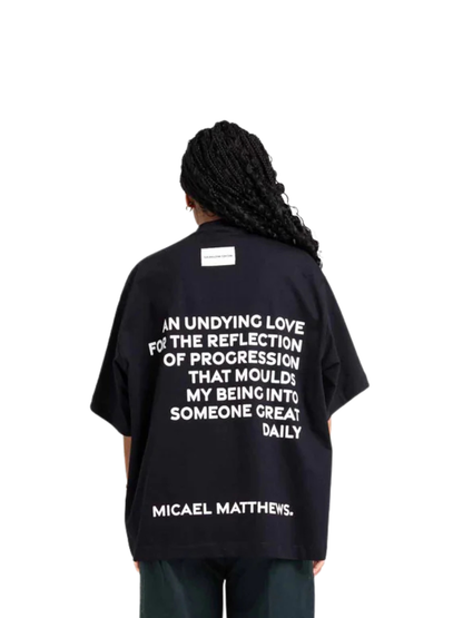 Micael Matthews t-shirt unseen grail oversized t-shirt. local brands south africa. streetwear. men and women.