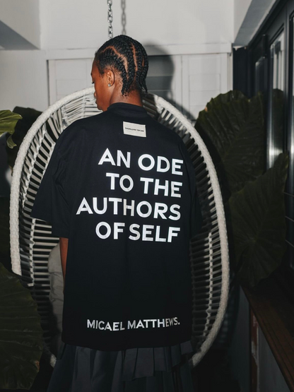 Micael Matthews t-shirt unseen grail oversized t-shirt. local brands south africa. streetwear. men and women.