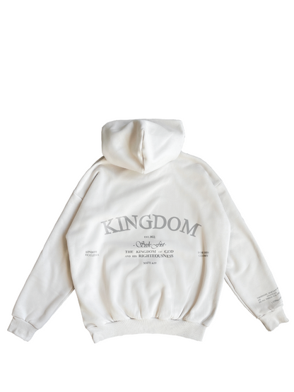 Kingdom Ecclesia Times Oversized Ivory Hoodie