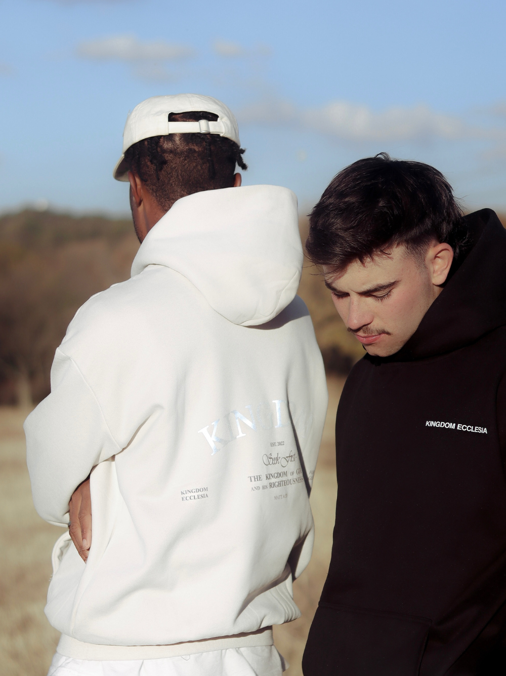 Kingdom Ecclesia Times Oversized Ivory Hoodie