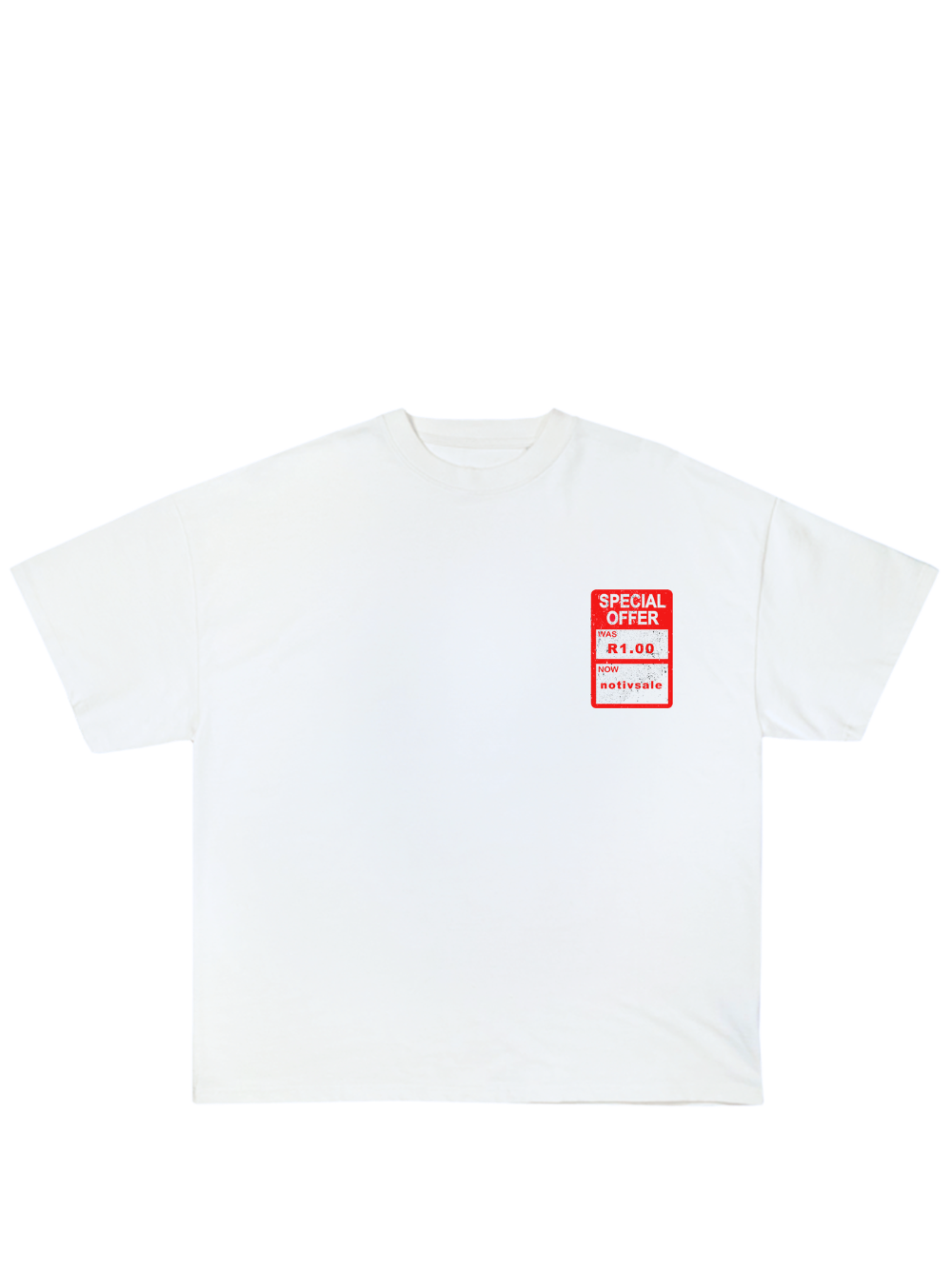 Notivsale oversized t shirt at unseen grail. local brands south africa. streetwear. men and women.