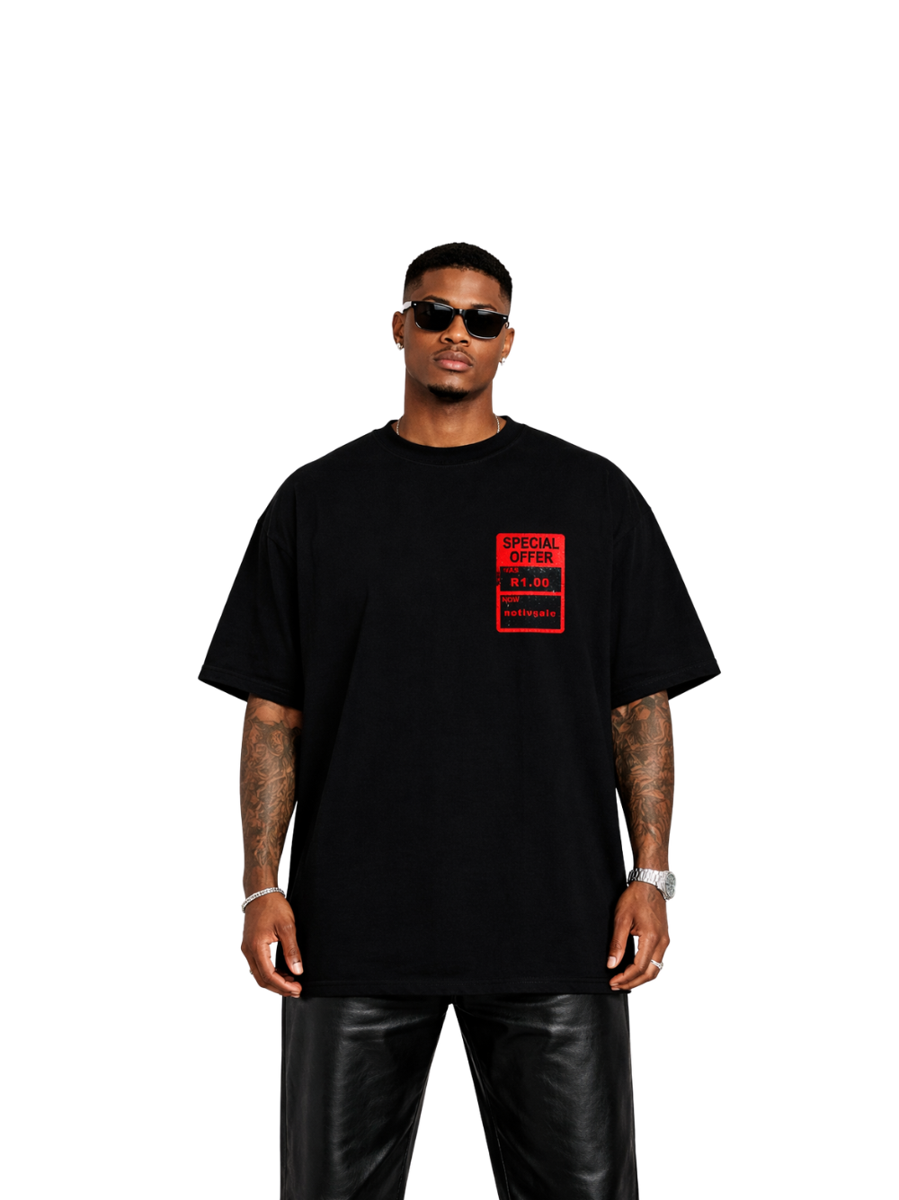 Notivsale oversized t shirt at unseen grail. local brands south africa. streetwear. men and women.