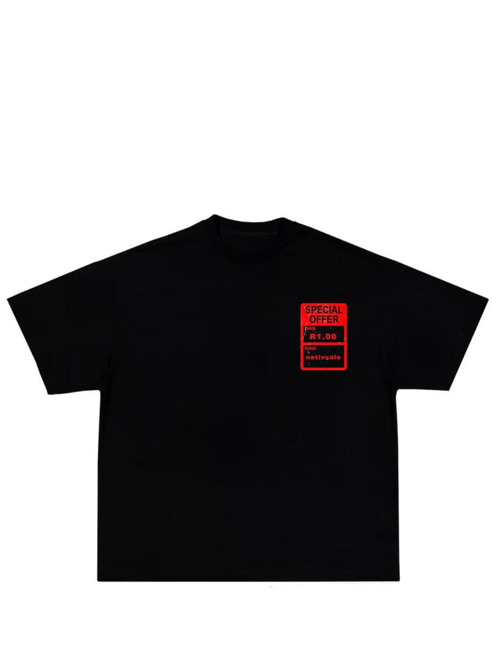 Notivsale oversized t shirt at unseen grail. local brands south africa. streetwear. men and women.
