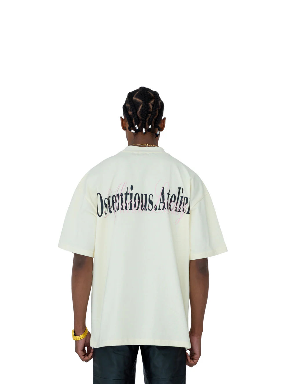 Oversized T-shirt by Ostentious and unseen grail. Graphic cotton t-shirt. local streetwear brands south africa. female and male.