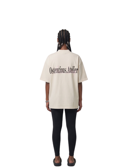 Oversized T-shirt by Ostentious and unseen grail. Graphic cotton t-shirt. local streetwear brands south africa. female and male.