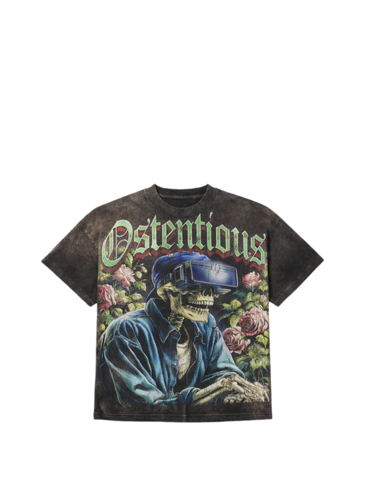 Oversized T-shirt by Ostentious and unseen grail. Graphic cotton t-shirt. local streetwear brands south africa. female and male.