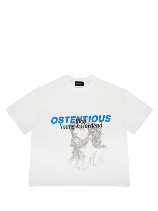 Oversized T-shirt by Ostentious and unseen grail. Graphic cotton t-shirt. local streetwear brands south africa. female and male.
