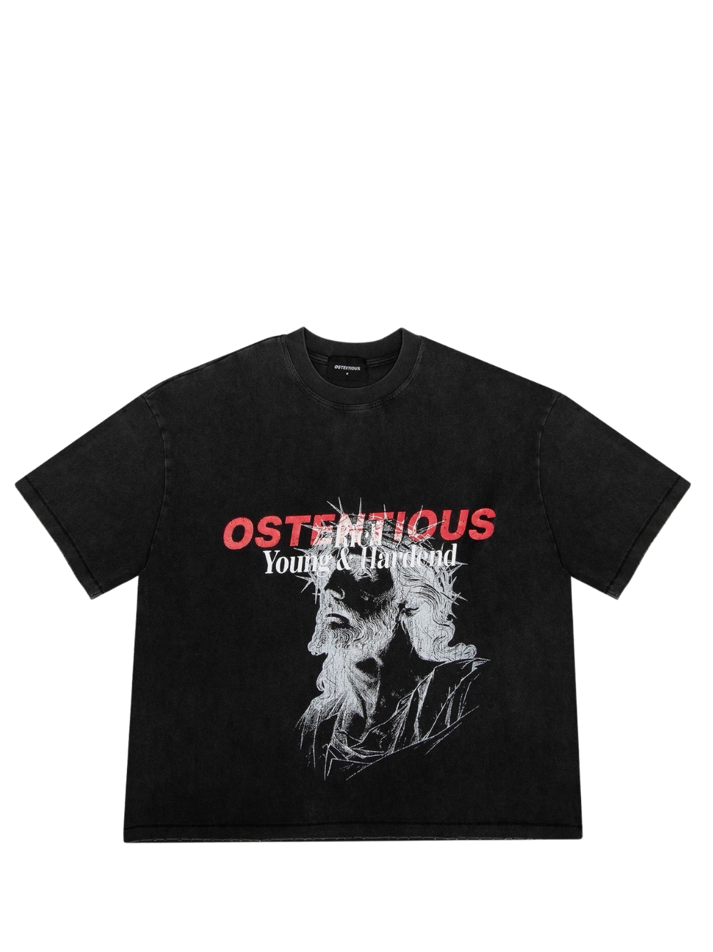Oversized T-shirt by Ostentious and unseen grail. Graphic cotton t-shirt. local streetwear brands south africa. female and male.