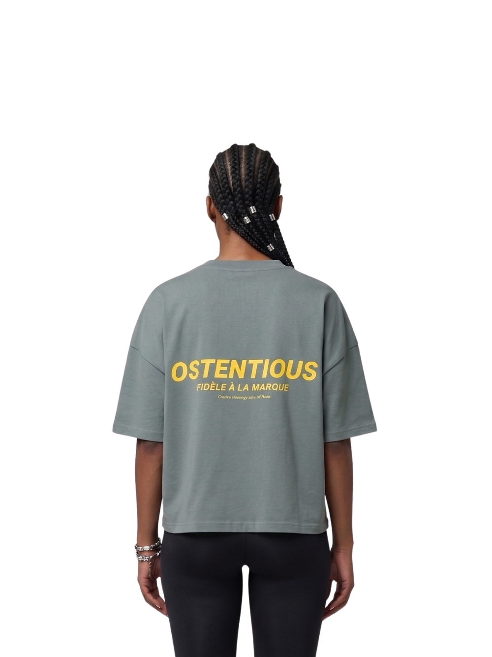 Oversized T-shirt by Ostentious and unseen grail. Graphic cotton t-shirt. local streetwear brands south africa. female and male.