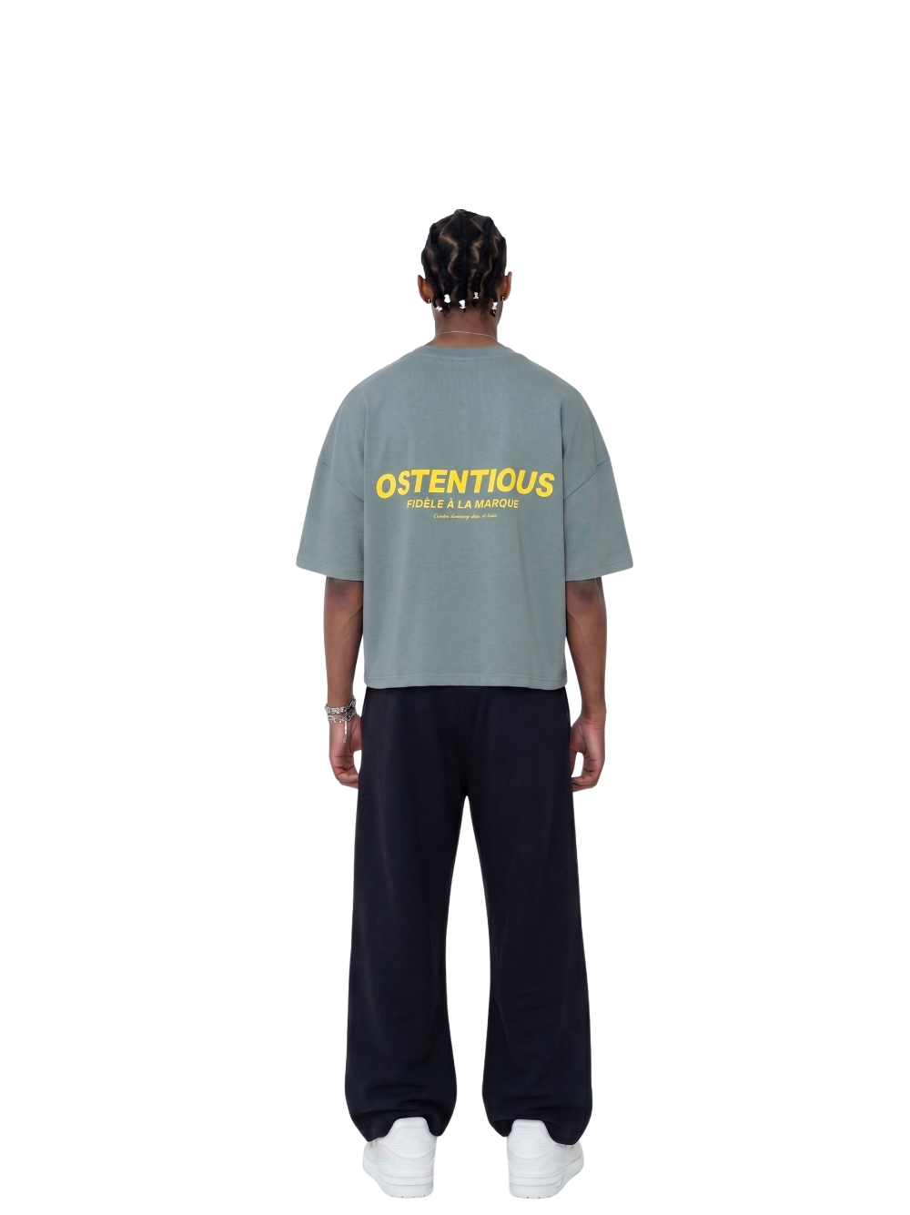 Oversized T-shirt by Ostentious and unseen grail. Graphic cotton t-shirt. local streetwear brands south africa. female and male.