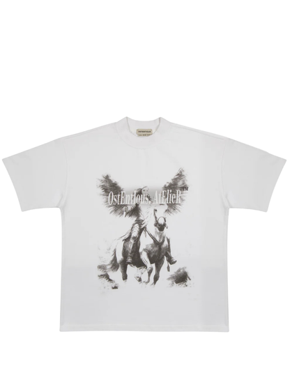 Oversized T-shirt by Ostentious and unseen grail. Graphic cotton t-shirt. local streetwear brands south africa. female and male.
