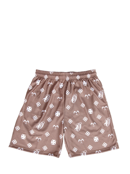 Oversized shorts by Ostentious and unseen grail. graphic shorts. local streetwear brands south africa. female and male.