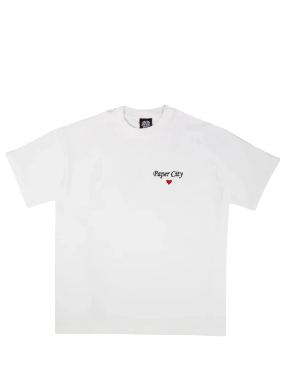 Paper city white oversized graphic tshirt at unseen grail. local brands south africa. streetwear. men and women. mock up back
