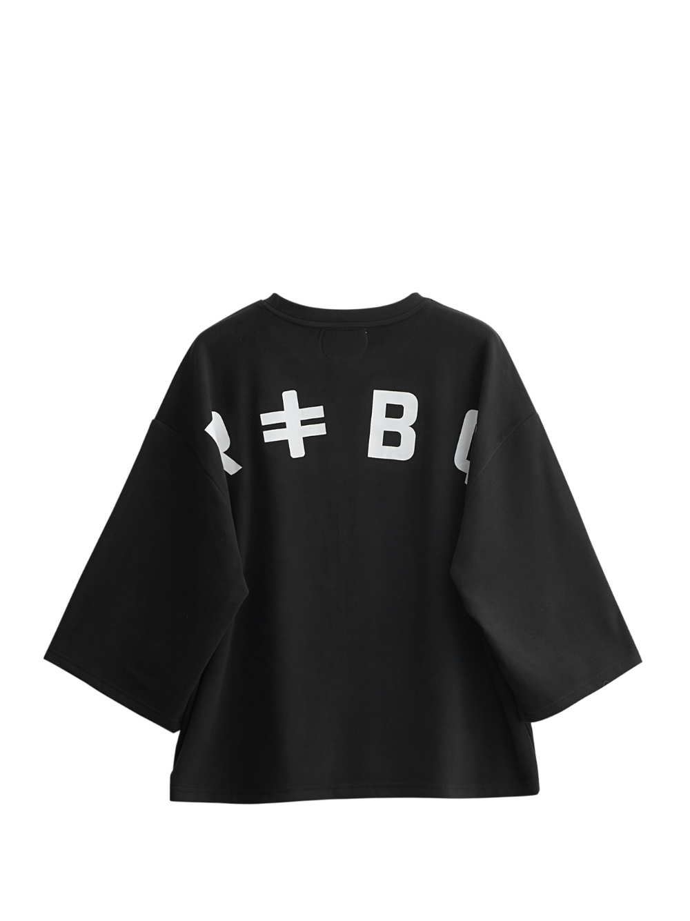 Rare Blaq black oversized graphic t shirt at unseen grail. local brands south africa. streetwear. men and women. studio image flatlay back view