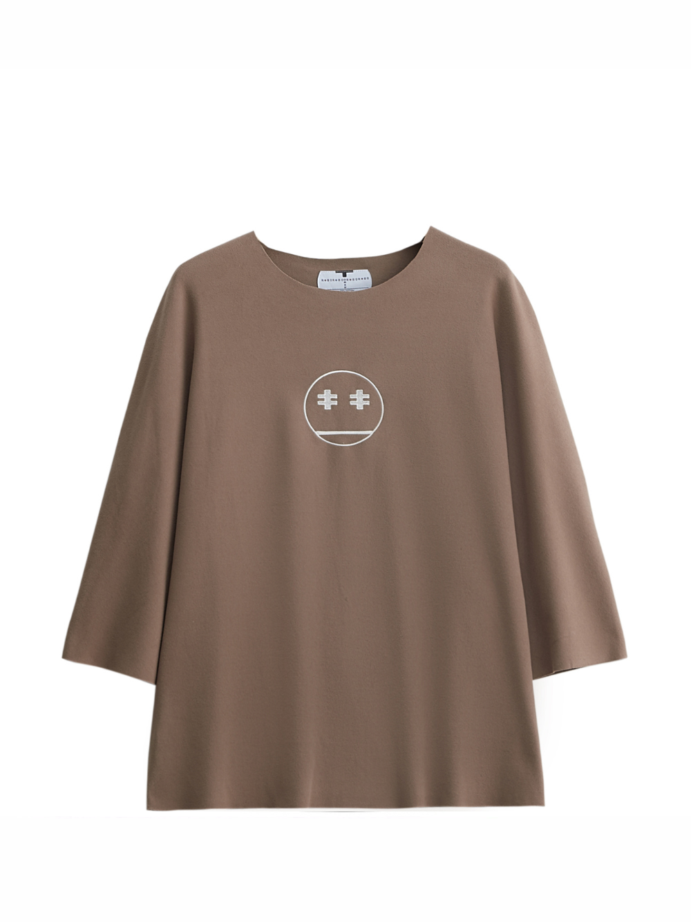 Rare Blaq brown oversized graphic t shirt at unseen grail. local brands south africa. streetwear. men and women. studio image flatlay front image
