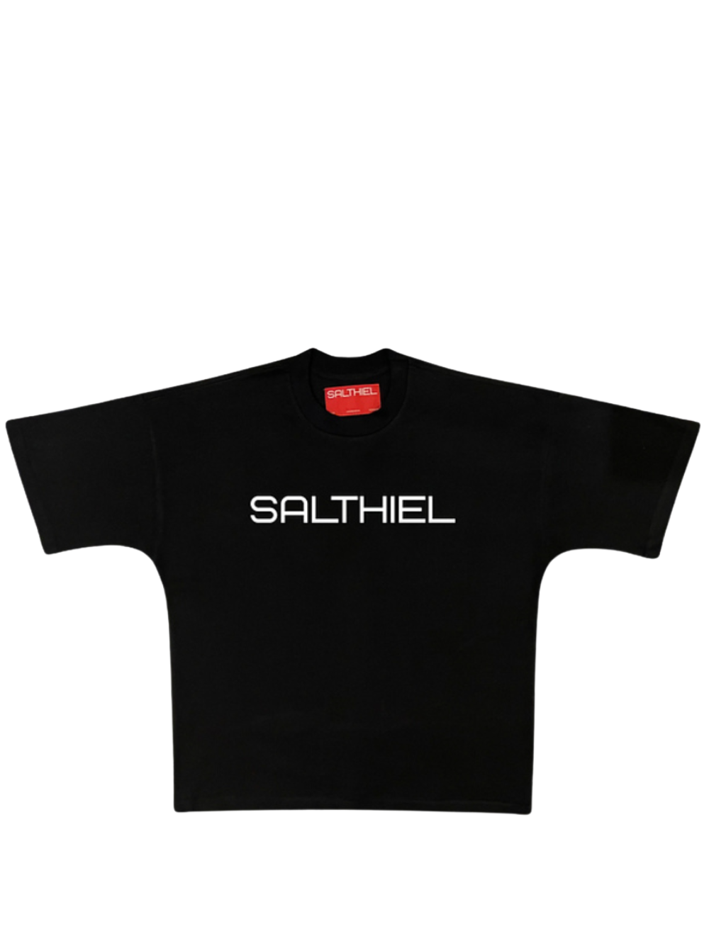 Salthiel black toversized graphic t shirt at unseen grail. local brands south africa. streetwear. men and women. mock up