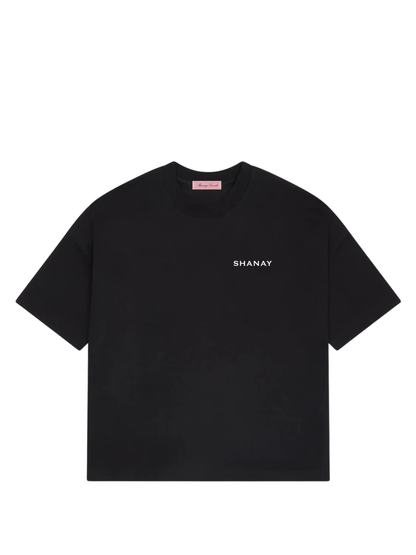 Shanay Davids black oversized graphic t shirt at unseen grail. local brands south africa. streetwear. men and women. studio image. galxboy. el patron. bantu.