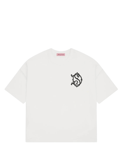 Shanay Davids white oversized graphic t shirt at unseen grail. local brands south africa. streetwear. men and women. studio image. galxboy. bantu.