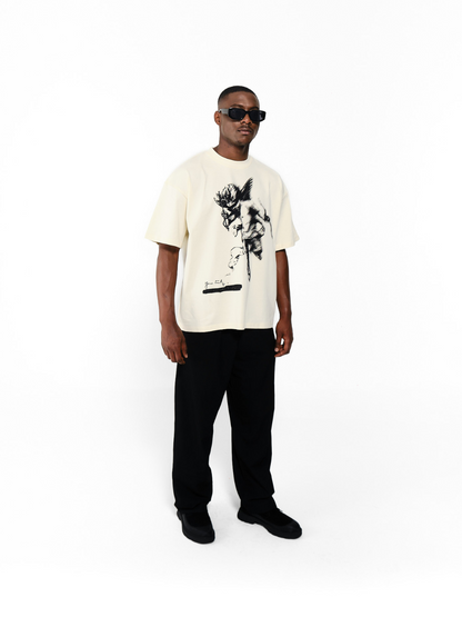 Unkle Keith Cupid Cherub Beige T-Shirt