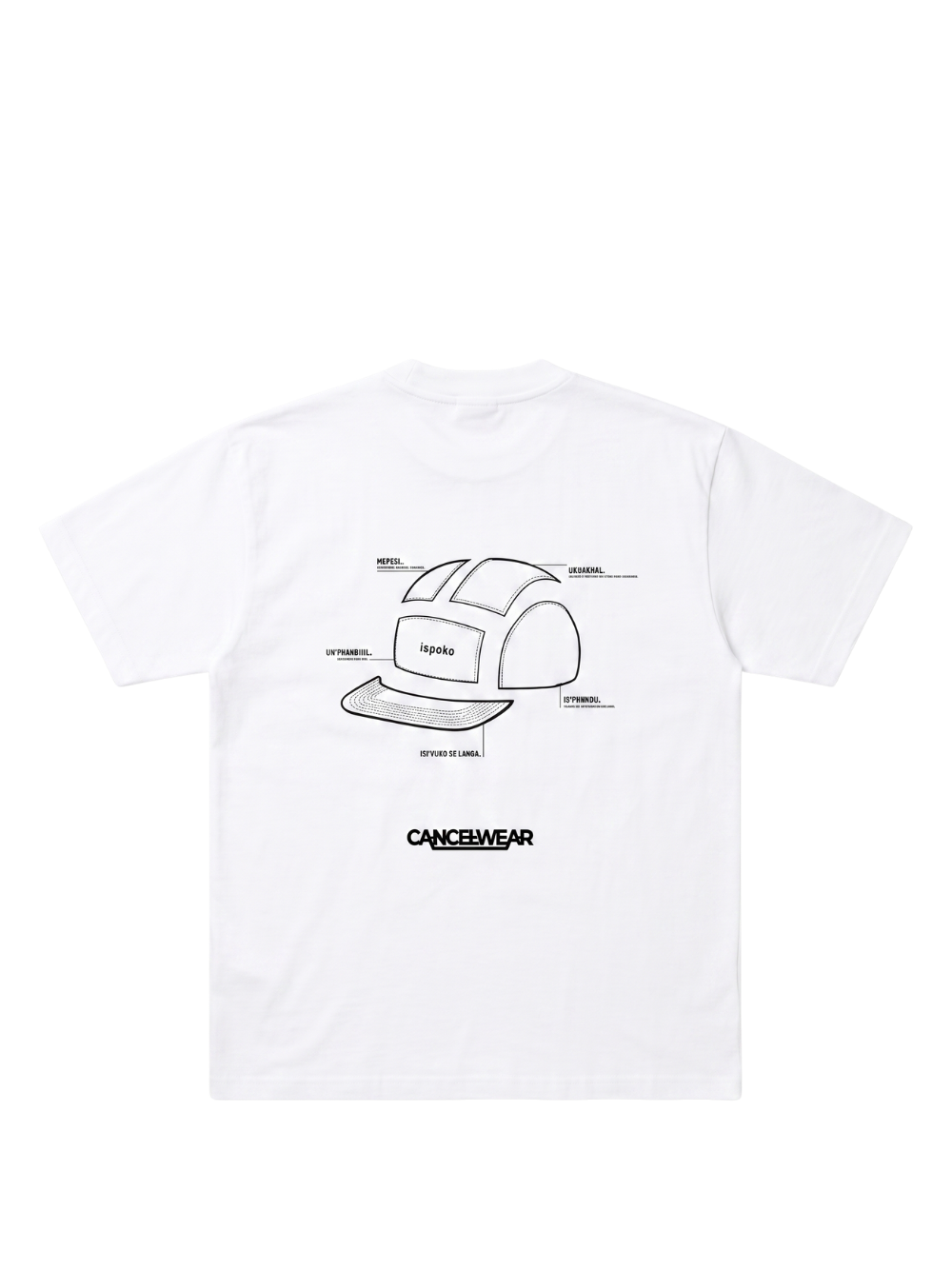Cancelwear Ispoko 5 Panel White T-Shirt