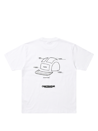 Cancelwear Ispoko 5 Panel White T-Shirt