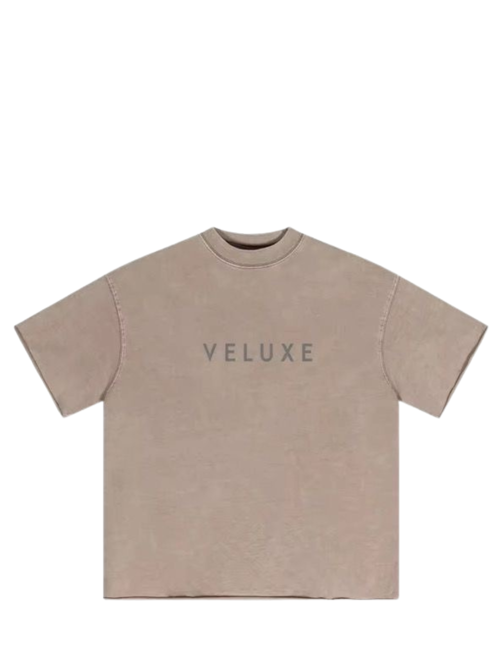 Veluxe brown oversized graphic t shirt at unseen grail. local brands south africa. streetwear. men and women. studio image