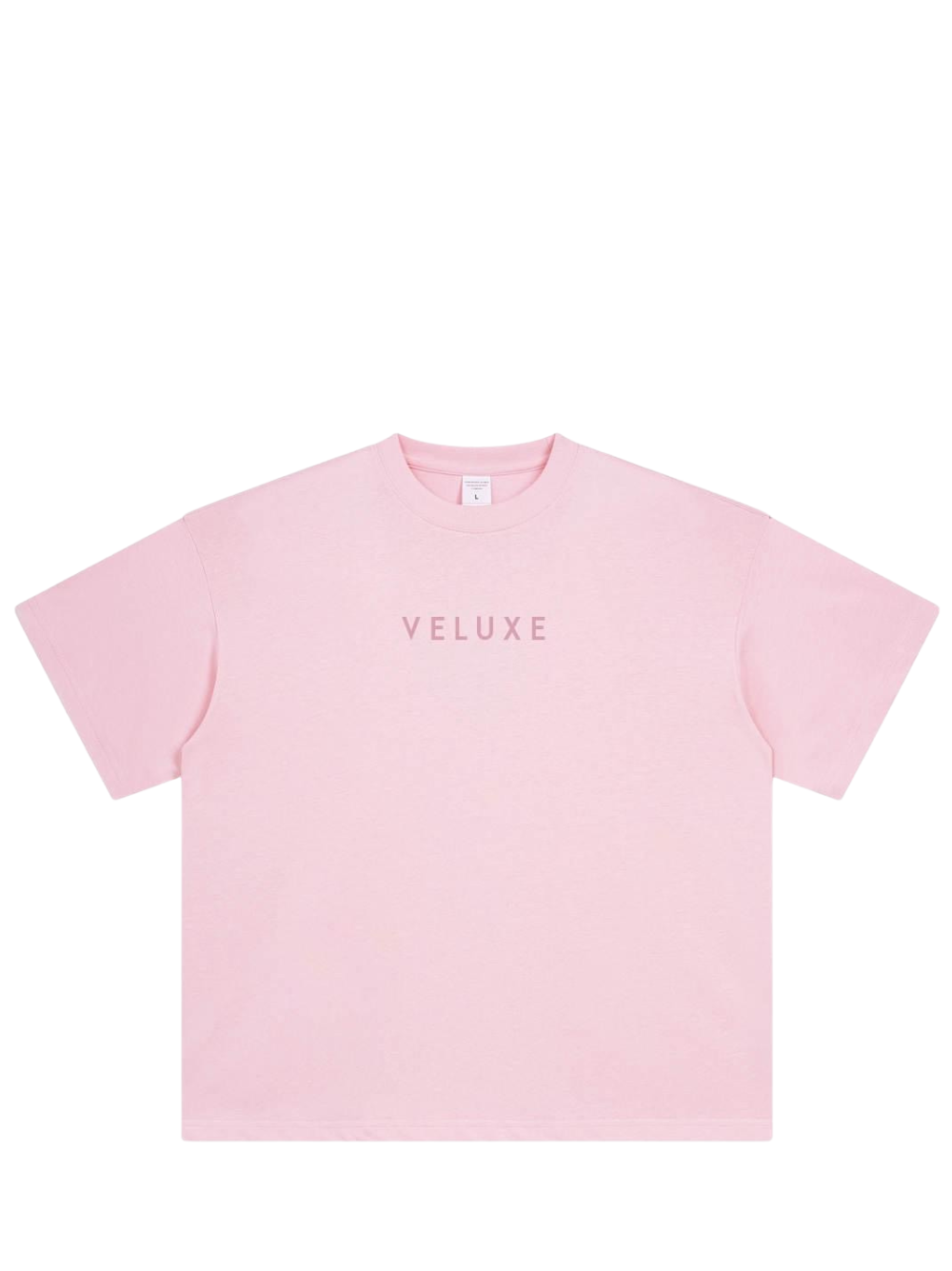 Veluxe pink oversized graphic t shirt at unseen grail. local brands south africa. streetwear. men and women. studio image