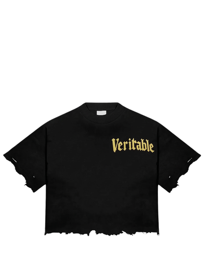 Veritable black oversized tshirt at unseen grail. men and women. south africa top local brands all at unseen grail. studio image