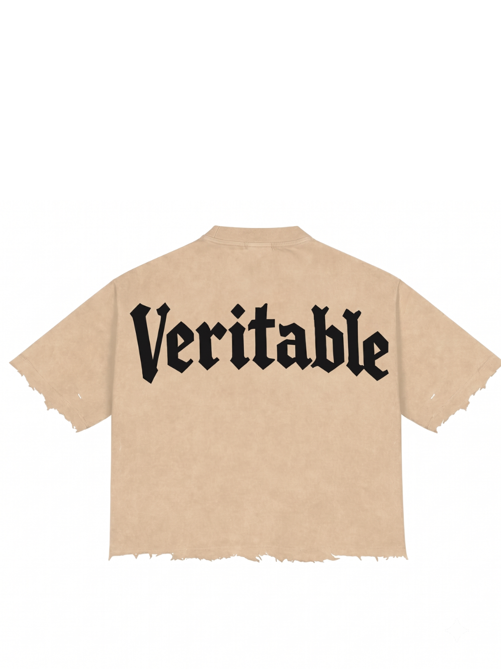 Veritable cream oversized tshirt at unseen grail. men and women. south africa top local brands all at unseen grail. studio image behind