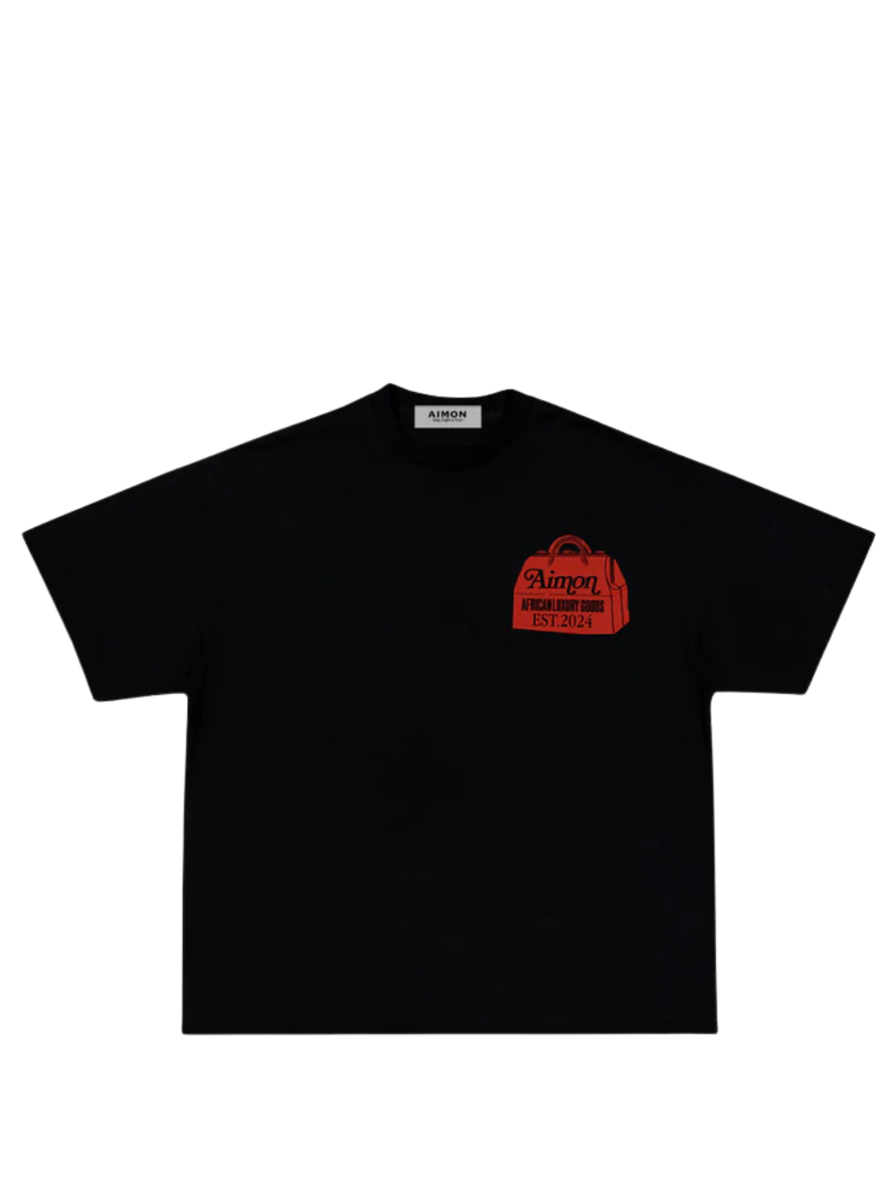 aimon black oversized graphic tshirt at unseen grail. local brands south africa. streetwear. men and women. studio image