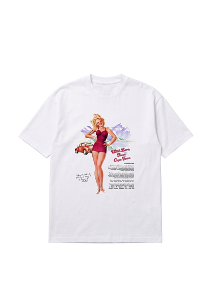 arte white oversized graphic t shirt at unseen grail. local brands south africa. streetwear. men and women. galxboy. bantu. nike. studio image